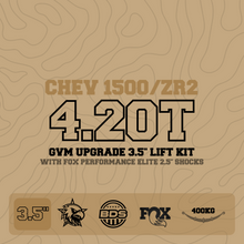 4.2T GVM Upgrade, 3.5" Lift with Fox 2.5" Shocks, 400kg Leaf (Installed)
