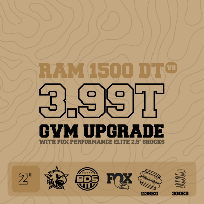 3.99T GVM Upgrade, 2" Lift, with Fox 2.5" Shocks, 100-300kg Rear Coils, Airbags (Installed)