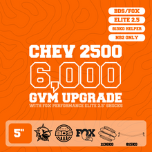 Silverado 2500 HD 6,000kg GVM Upgrade, 5" Lift with Fox 2.5" Shocks, Airbags, 815kg SuperSprings