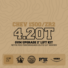 4.2T GVM Upgrade, 2" Lift with Fox 2.5", 400kg Leaf (Installed)